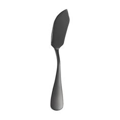 a large knife and fork on a white background with clippings to the side