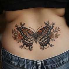 Lower Back Tattoo Tattoo Design Masterpiece Fly Tattoos, Golden Spiral Tattoo, Back Tattoo For Women, Arm Cover Up Tattoos, Glow Tattoo, Lower Back Tattoo, Roots Tattoo, Spiral Tattoos, Whimsical Nature