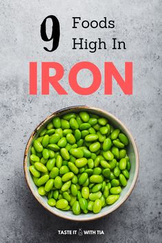 Vegan Food High In Iron, High Iron Vegetables, Iron Rich Vegetarian Foods, High Iron Salad Recipes, High Iron And Protein Meals, Iron Rich Muffins, High Iron Meals Dinners, High Iron Snacks, Foods That Have Iron