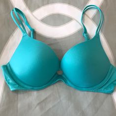 Nwot Victoria's Secret Very Sexy Push-Up Bra Size 34b In Teal. It Has Built In Padding That Adds A Cup Size. Victoria's Secret Solid Bra With Padded Cups, Victoria's Secret Solid Color Bra With Padded Cups, Victoria's Secret Bra With Padded Cups, Victoria's Secret Seamless Push-up Bra, Victoria's Secret Bra With Built-in Bra, Victoria's Secret Push-up Bra With Padded Cups, Victoria's Secret Padded Push-up Bra, Blue Push-up Bra With Removable Pads, Fitted Victoria's Secret Bra