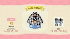 an animal crossing outfit is shown in the game's screen shot, which features pink flannel