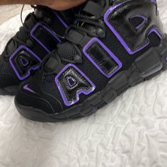 Nike Air More Uptempo 4y Gs Women -5.5dx5954-001 Nike Box Not Included Casual Purple Lace-up Basketball Shoes, Casual Purple Basketball Shoes For Streetwear, Purple Basketball Shoes With Air Max Cushioning, Casual Purple Basketball Shoes With Air Max Cushioning, Casual Purple Sneakers With Round Toe, Casual Purple Sneakers, Casual Purple Sneakers With Air Max Cushioning, Purple Synthetic Basketball Shoes, Nike Purple Sneakers With Round Toe