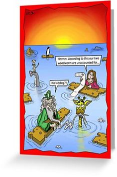 an old man and woman are in the water greeting card