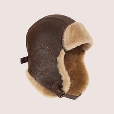 Sheepskin Hat, Warm Hats, Aviator Hat, Mens Hat, Hat Design, Men's Hats, Medium Brown, Character Costumes, Pilots