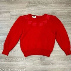 Vintage 90s angora sweater red rabbit hair beaded detail boat neck sweater 80s Pull Angora, 1940s Christmas, Red Rabbit, Boat Neck Sweater, Angora Sweater, Boatneck Sweater, Hair Beads, Beautiful Hats, Cotton Flannel