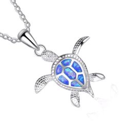 New Sea Turtle Pendant Necklace Chain Length: Approx 18 Only One Necklace Per Order. Blue Pendant Jewelry With Adjustable Chain, Blue Adjustable Clavicle Chain Jewelry, Adjustable Blue Collar Necklace, Blue Pendant Jewelry With Lobster Clasp, Blue Clavicle Chain Jewelry For Gifts, Blue Clavicle Chain Jewelry Gift, Blue Clavicle Chain Jewelry As Gift, Blue Metal Jewelry With Adjustable Chain, Adjustable Blue Pendant Jewelry