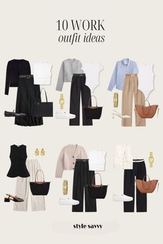 Cute Office Looks Business Casual, Cute And Casual Work Outfits, Capsule Work Outfits, Casual Chic Work Outfit Office Wear, Tank Top Business Casual Work Outfits, Fall Transition Outfits Work, Summertime Business Casual Outfits, Neutral Work Capsule Wardrobe, Los Angeles Work Outfit