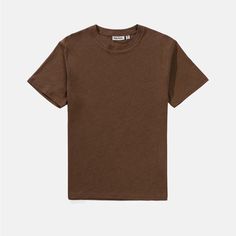 Rhythm Linen T-Shirt Nwt Color: Brown (Slightly Lighter Than Photos Size: Xs (Fits Like Small) New With Tags!! Classic Brown Crew Neck T-shirt, Brown Relaxed Fit T-shirt For Everyday Wear, Brown Graphic Tee Tops For Everyday, Classic Brown Cotton T-shirt, Everyday Tan Cotton T-shirt, Basic Brown Short Sleeve Shirt, Brown Basic Short Sleeve Shirt, Classic Brown Short Sleeve Top, Classic Brown T-shirt For Summer