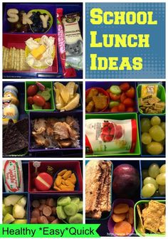 school lunch ideas healthy and easy quick snacks for kids to eat in the day or night