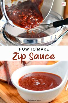 how to make zip sauce in the slow cooker and on the stove for dipping