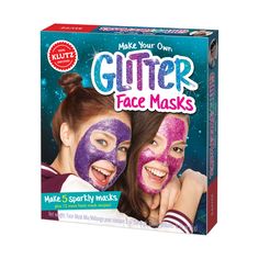 Klutz Make Your Own Glitter Face Masks Masks Crafts, Glitter Face, Mask Template, Sheet Masks, Stylish Face Mask, Face Mask Fashion, Silicone Brush, Glitter Diy, Activity Kits