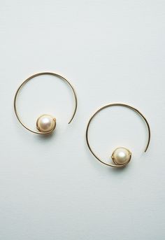 "These simple medium sized hoop earrings will become your everyday staple accessory. The Biwa saltwater pearls add a special classy touch. Handmade Gold filled or sterling silver wire Genuine semi-precious cultured Biwa pearls Size: 1-3/8\"L x 1-3/8\"W Please Note: Due to the natural state of pearls used by Brave Chick, each piece will vary. The naturally occurring variations such as shape, color, shading, color concentration, thickness, texture, are to be expected. These differences and variati Color Shading, Biwa Pearls, Saltwater Pearls, Earring Ideas, Pearl Hoop Earrings, Handmade Gold, Gold Wire, Wire Earrings, Big Heart