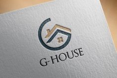 the g house logo is shown on a white paper