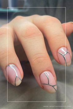 liquid metal nails Stunning Nail Designs