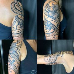 Polynesian Sleeve Tattoos Women, Samoan Tattoo Women Arm, Hawaiian Shoulder Tattoo For Women, Hawaiian Sleeve Tattoo Women, Polynesian Tattoos Women Forearm, Samoan Tattoo Women, Hawaiian Tattoos For Women, Curvy Tattoo, Polynesian Tattoo Sleeve