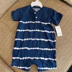 Boys Summer Romper Blue White Tie Dye Designed With Short Sleeves And A Henley Style Neckline Features: Short Sleeves Snaps At The Legs For Easy Changes 18 Months Nwt Casual Spring Onesie For Playtime, Casual Cotton Onesie For Playtime, Casual Blue Onesie For Playtime, Blue Cotton Onesie For Summer, Casual Blue Onesie For Summer, Casual Blue Summer Onesie, Casual Blue Onesie For Playwear, Blue Short Sleeve Onesie For Spring, Casual Blue Onesie For Spring