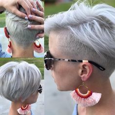 Pixie Undercut Hair, Blond Pixie, Cute Easy Hairstyles, Kort Pixie, Easy Hairstyles For Short Hair, Pixie Mullet, Pixie Cut With Undercut, Pixie Bob Haircut, Haircut Short