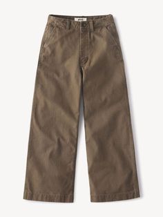 River Rock Venice Wash High Desert Canvas Wide Leg Pant - Buck Mason Thrift List, Spring Outerwear, Buck Mason, High Waisted Wide Leg Pants, High Desert, Fire Fits, Wide Leg Cropped Pants, River Rock, Raw Denim