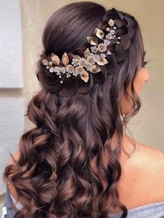 Boho Tiara, Trendy We Fryzurach, Wedding Hairstyles And Makeup, Headpiece Accessories, Hair Tutorials Easy, Wedding Hair Inspiration, Wedding Hair Down, Styl Boho, Bridal Hair Comb