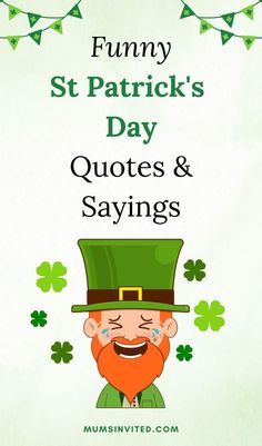 Looking for funny St. Patrick's Day quotes to enjoy and share? This collection of charming quotes has everything from heartwarming to witty St. Patrick's Day sayings. These festive St. Patrick's Day images feature delightful Irish sayings perfect for spreading joy this St. Patrick's Day. Save these hilarious St. Patrick's Day quotes to brighten your day, inspire positivity, & bring a smile to your face. These witty St. Patrick's Day messages will lift your spirits. Irish blessing quotes