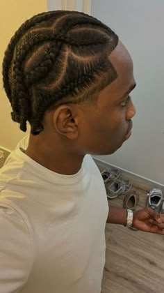 50 Cornrow Hairstyles for Men (Gallery + Video Included) Cornrows Men, Cornrow Styles For Men, Twist Hair Men, Cornrow Braids Men, Mens Twists Hairstyles, Hair Twists Black, Natural Hair Men, Braid Styles For Men, Boy Braids