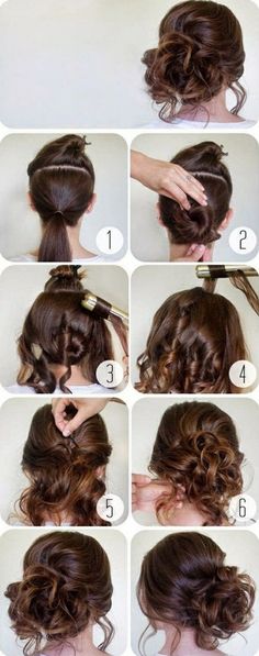 Updo Bun, Updo Bridesmaid, Half Top, Tutorial Hair, Hairstyles Bridesmaid, Hair Prom, Top Hairstyles, Hairstyles Updo