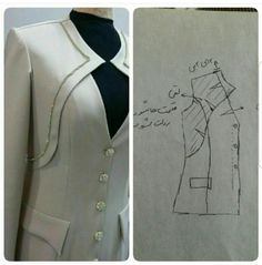 two pictures show the same jacket as shown in this photo and one shows how to draw it