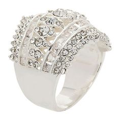 Ring Style: Cocktail RingsFeatures: In A Gift BoxStone Cut: MarquiseMetal Color: Silver ToneMetal: Pure Silver Over BrassBand Width: 12mmCare: Wipe CleanStone Type: 121 Cubic ZirconiaCountry of Origin: Imported Glamorous White Ring Jewelry, Glamorous White Jewelry Ring, White Crystal Ring With Rhinestones For Gift, White Rhinestone Promise Ring, White Bling Ring For Party, Wedding Rings With Rhinestones And Open Ring Design, Wedding Rings With Rhinestones, White Crystal Ring With Rhinestones For Anniversary, White Crystal Ring With Bling For Anniversary