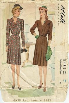 Jumper Suit, 1940s Outfits, Miss Dress, Retro Pattern, Pattern Illustration, Large Format, Vintage Sewing Patterns, Historical Fashion, Pdf Sewing Patterns