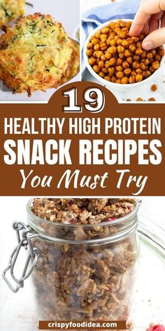 These healthy high protein snacks are best for busy work or on the go. Protein Snack Recipes, High Protein Snack Recipes, High Carb Snacks, Protein Snacks Recipes, Low Sodium Snacks, Healthy High Protein Snacks, High Protein Snack