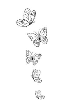 three butterflies flying in the air with one on top of it's wing and another on