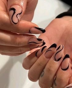 Classy Almond Nails, Nail Appointment, Happy Nails, Almond Nails Designs, Almond Nail, Short Acrylic Nails, Cute Acrylic Nails, Black Nails