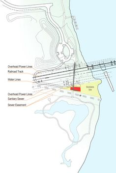 a map shows the location of several different bridges