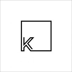 the letter k is shown in black and white