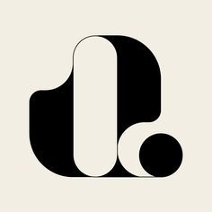 the letter b is made up of black and white shapes