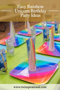 Rainbow Unicorn Party Whimsical Tablescapes, Rainbow Pizza, Unicorn Birthday Party Ideas, Rainbow Unicorn Birthday Party, Rainbow Unicorn Party, Creative Party Ideas, Magical Birthday, Rainbow Unicorn Birthday, Unicorn Birthday Party