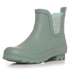 PRICES MAY VARY. Stay Dry in Style: Laura Ashley ladies mid cut ankle height rubber rain boots offer both fashion and function. Keep your feet dry and stylishly protected from the elements with these chic waterproof booties, perfect for rainy days or outdoor activities. Comfortable All-Day Wear: Designed for comfort, these rain boots feature a cushioned insole and fabric lining to keep your feet cozy and supported, even on the longest of rainy days. The round toe and wide cuffs ensure a comforta Wide Calf Rain Boots, Rain Boot Outfit, Rain Boots Fashion, Cute Ankle Boots, Booties For Women, Ankle Rain Boots, Womens Rain Boots, Wide Cuff, Crop Pants