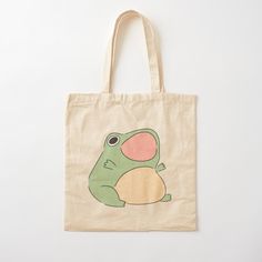 100% cotton reusable shopping carry bag with digital print on one side. Painting On Bags Ideas Aesthetic, Indie Frog, Emma Core, Frog Tote Bag, Screaming Frog, Handpainted Tote, Diy Tote Bag Design, Frog Aesthetic, Frog Stuff