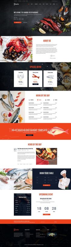 the website design is designed to look like it could be used for restaurants