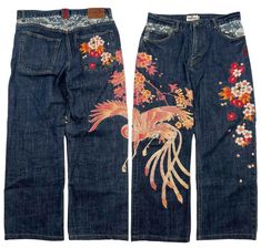 Karakuri Jeans, Teen Actresses, Fashion Aesthetics, Funky Fashion, Embroidered Denim, Fashion Fits, New Wardrobe