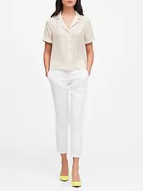 Camp-Collar Blouse | Banana Republic Easy Does It, High Rise Style, Minimal Chic, Look Beautiful, Office Casual, Collar Blouse, Twill Fabric, Sewing Inspiration, Collar Shirts