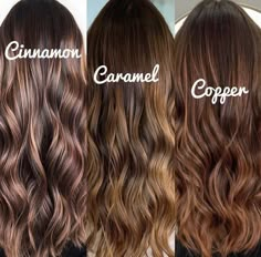 Color Ideas For Long Hair, Balayage Hair Caramel, Ideas For Long Hair, Cinnamon Caramel, Diy Hair Color, Hair Color Caramel, Balayage Hair Dark