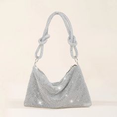 Nwot / Size In Last Picture Lily Bag, Prom Purse, Side Purses, Rhinestone Handbags, Silver Bag, Glitter Bag, Slouch Bags, Rhinestone Clutch, Crystal Bags