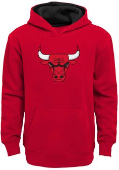 Those cold nights at the game won't keep your little Chicago fan from cheering on the team in Chicago Bulls Long Sleeve Hoodie! Give them this Chicago Bulls Youth Red Prime Hooded Sweatshirt to keep warm in the stands. This Bulls Long Sleeve Hoodie features a tackle twill team applique with embroidery on center chest. Classic hoodie style, Kangaroo pockets, Screen print team graphics on center chest, Cotton / Polyester Blend Red Fan Apparel Hoodie, Sports Fan Hoodie With Long Sleeves, Red Game Day Fan Apparel Hoodie, Winter Fan Apparel Hoodie For Sports Events, Winter Sports Events Fan Hoodie, Winter Sports Event Fan Apparel Hoodie, Game Day Fan Apparel Hoodie With Long Sleeves, Game Day Sports Fan Hoodie For Winter, Game Day Sports Fan Winter Hoodie