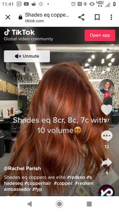 Redken Copper Red Formula, 4vro Redken Shades, Copper Hair Color Redken, Orange Copper Hair Color Formula, Rich Copper Red Hair Formula, Copper Auburn Hair Color Formula, Red Copper Formula, Copper Hair Shades Eq Formula, Matrix Color Formulas Copper