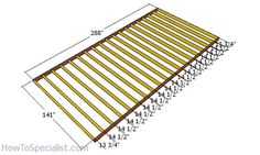 how to build a wood deck with measurements for the top and bottom part of it