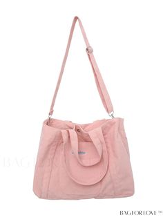 BagForLove - Effortlessly Chic Tote Bag Product Description Color Pink Strap Type Double Handle Details Embroidery Style Casual Pattern Type Letter Type Shopper Bag Bag Size Oversized Closure Type Buckle Magnetic No Material Flannelette Composition 100% Polyester Size Chart INCH CM Bag Length Bag Width Bag Height Handle Height Strap Length 18.9 inch 5.9 inch 12.6 inch 5.9/11.8 inch 47.2 inch Bag Length Bag Width Bag Height Handle Height Strap Length 48 cm 15 cm 32 cm 15/30 cm 120 cm Details Pict Handheld Canvas Shopping Bag With Adjustable Strap, Handheld Canvas Bag With Adjustable Strap For Shopping, Canvas Satchel Bag With Adjustable Strap For Shopping, Canvas Satchel With Adjustable Strap For Shopping, Adjustable Strap Canvas Satchel Bag For Shopping, Shopping Canvas Shoulder Bag With Adjustable Handle, Pink Large Capacity Handheld Hobo Bag, Trendy Canvas Bag With Adjustable Handle For Shopping, School Tote Bag With Adjustable Strap