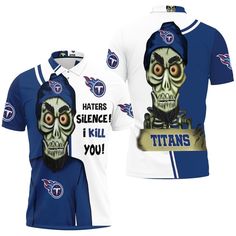 Tennessee Titans Haters I Kill You Polo Shirt. A shirt is more than just a piece of fabric; it's a canvas for self-expression and a symbol of style. Crafted from a variety of materials, including comfortable cotton, luxurious silk, or versatile polyester, shirts come in countless styles to suit every occasion. Whether you're donning a classic long-sleeved button-down for a formal event or a trendy graphic tee for a casual day out, shirts offer the perfect blend of comfort and fashion. With their endless design possibilities, shirts are a wardrobe essential, allowing you to showcase your personality and embrace the art of dressing. #tennessee titans #Shirt #Snorider Work Dress Code, 3d Sweater, Clothing Staples, Staple Wardrobe Pieces, Tennessee Titans, Oakland Raiders, Detroit Lions, Carolina Panthers, 3d T Shirts