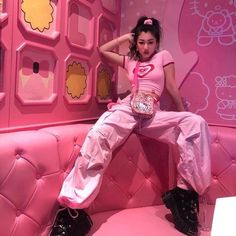 Pink Style Aesthetic, Themed Nights, Diy Outfits, Aesthetic 90s, Fashion 90s, Outfit Collage, Hip Hop Outfits, Soft Grunge, Pink Outfits