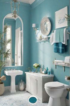 blue peacock, bathroom paint, wall paint, home decor Teal Bathroom Paint, Aqua Blue Bathroom, Peacock Bathroom, Blue Bathroom Paint, Bedroom Teal, Bathroom 2024, Colorful Interior, Colorful Interior Design